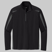 Sport Wick ® Stretch 1/4 Zip Colorblock Pullover