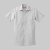 Short Sleeve Striped Industrial Work Shirt