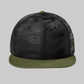 Camo Flat Bill Snapback Cap